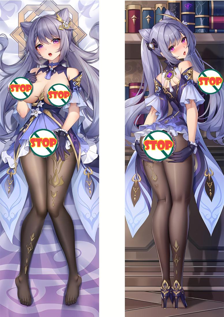 Keqing Genshin Impact Anime Dakimakura Sexy Body Pillow Cover image 0