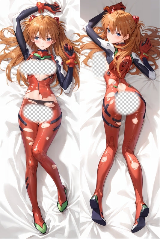 Neon Genesis Evangelion Asuka Langley Soryu Anime Dakimakura Body Pillow Cover image 0