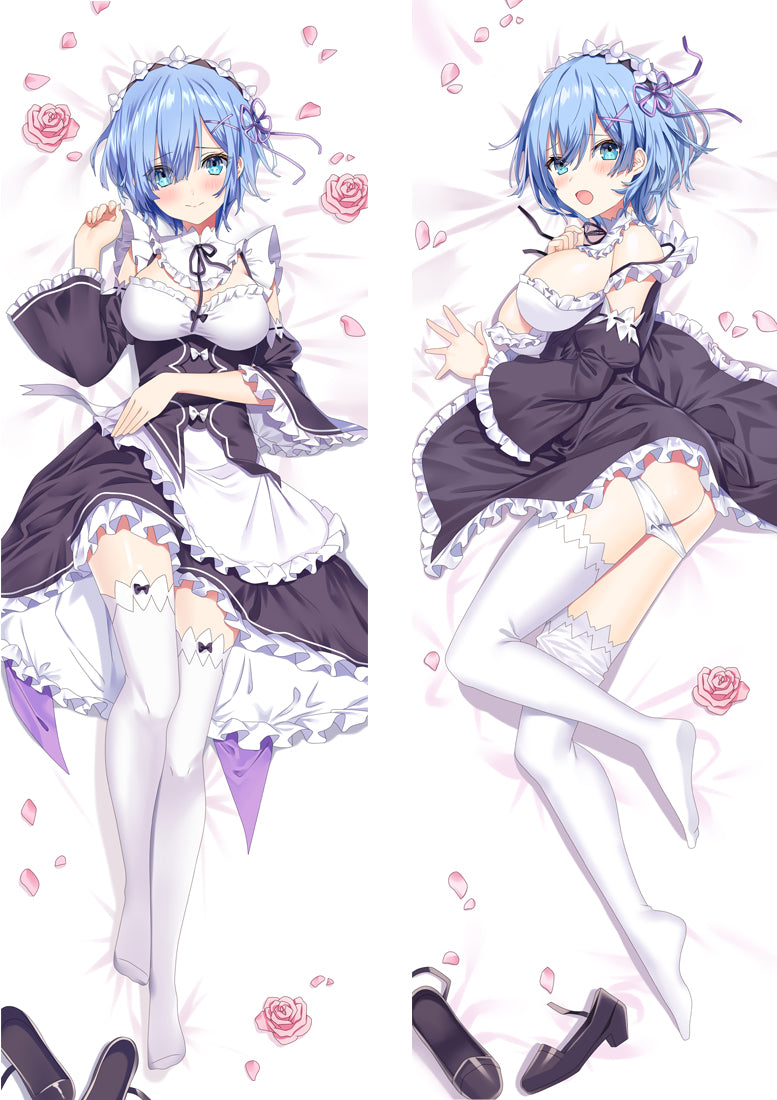 Re:Zero Rem Anime Dakimakura Body Pillow Cover image 0