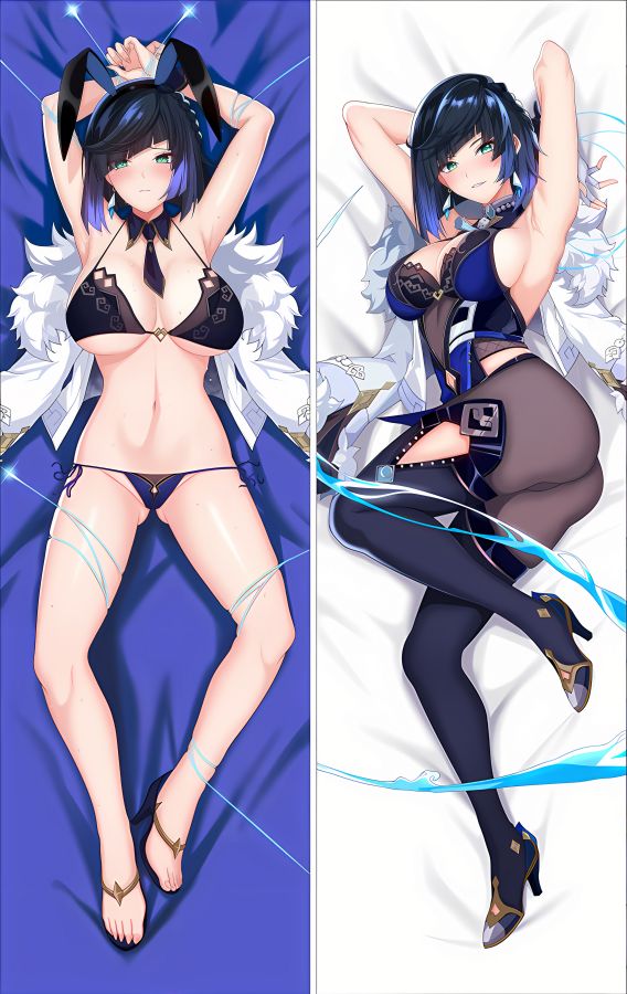 Genshin Impact Yelan Anime Dakimakura Girl Body Pillow Cover image 0