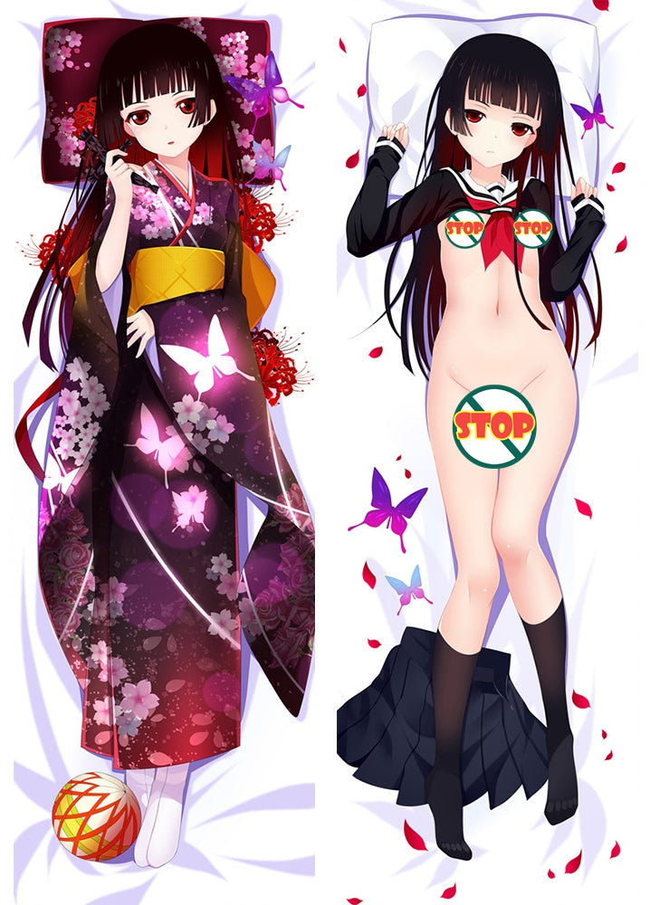 Hell Girl Ai Enma Anime Dakimakura Pillow Case image 0