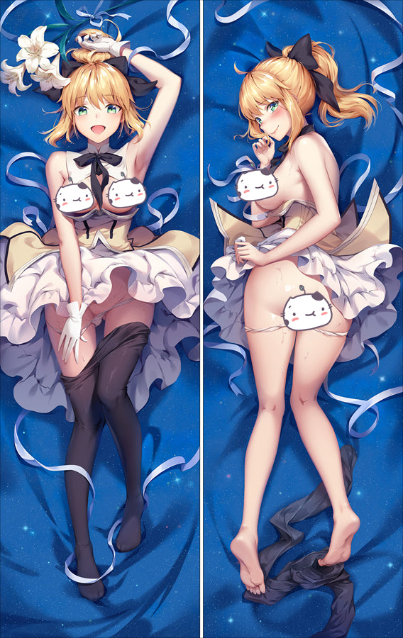 Fate/Grand Order Altria Lily Anime Dakimakura Pillow Cover image 0