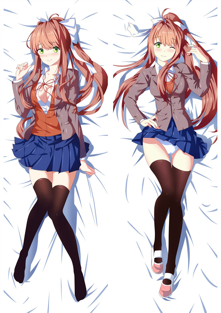 Doki Doki Literature Club! DDLC Monika Anime Dakimakura Body Pillow Case Cover image 0