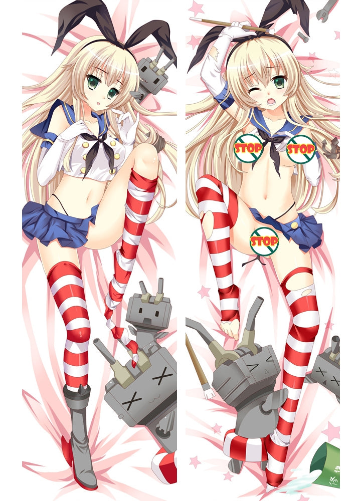 Kantai Collection KanColle Shimakaze Dakimakura Hugging Body Pillow Case Cover image 0