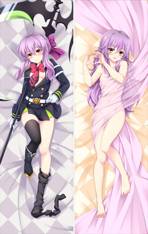 Seraph of the End Shinoa Hiiragi  Anime Dakimakura Japanese Pillow Cover image 0