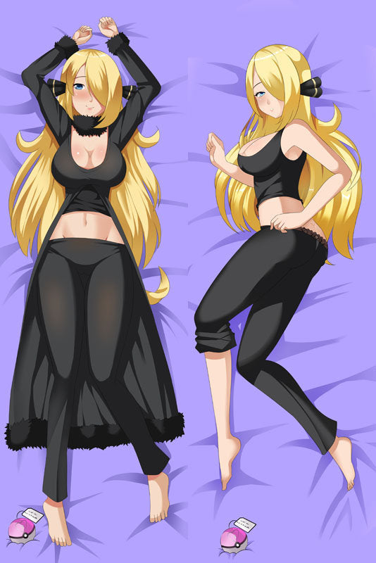 Pokemon Cynthia Anime Dakimakura Japanese Pillow Cover image 0