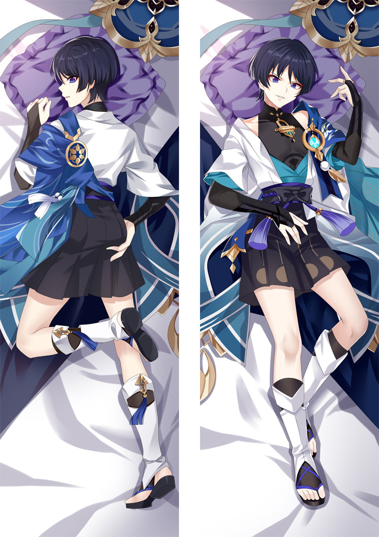 Genshin Impact Wanderer Anime Dakimakura Body Pillow Cover image 0