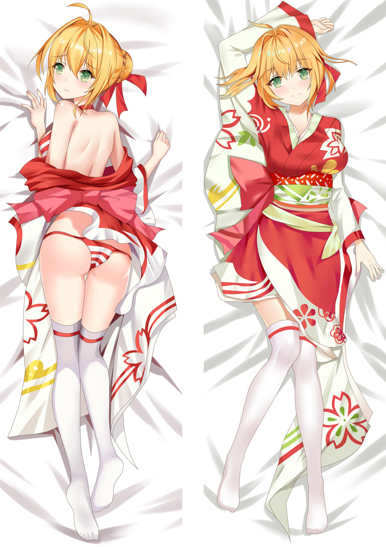 Fate Grand Order Saber Nero Dakimakura Pillow Cover image 0