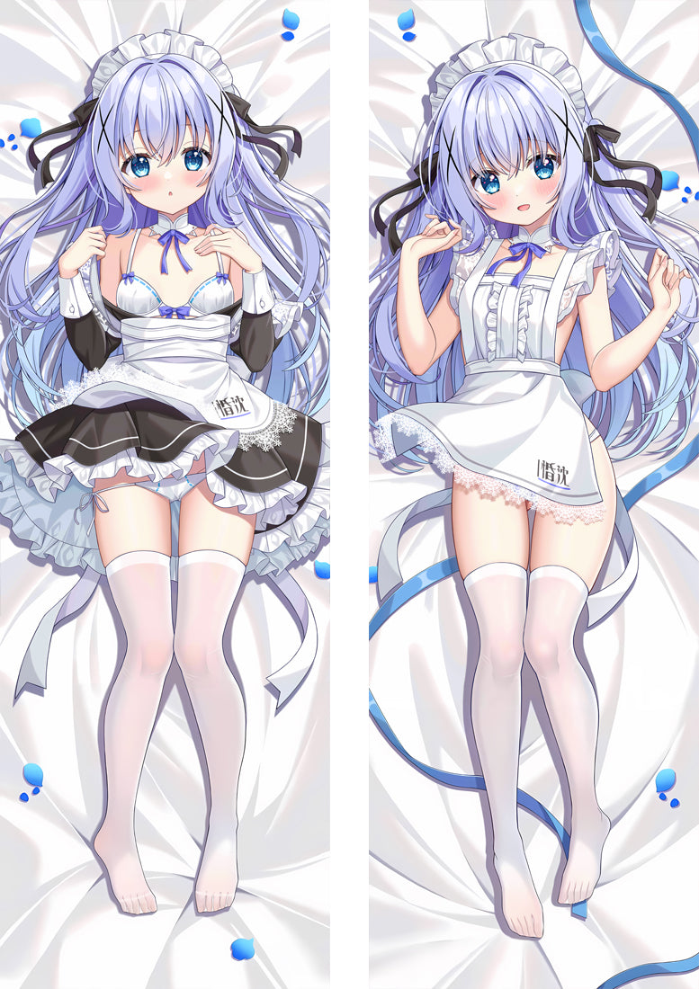 Is the order a rabbit? Chino Kafuu Anime Dakimakura Girl Pillow Cover image 0