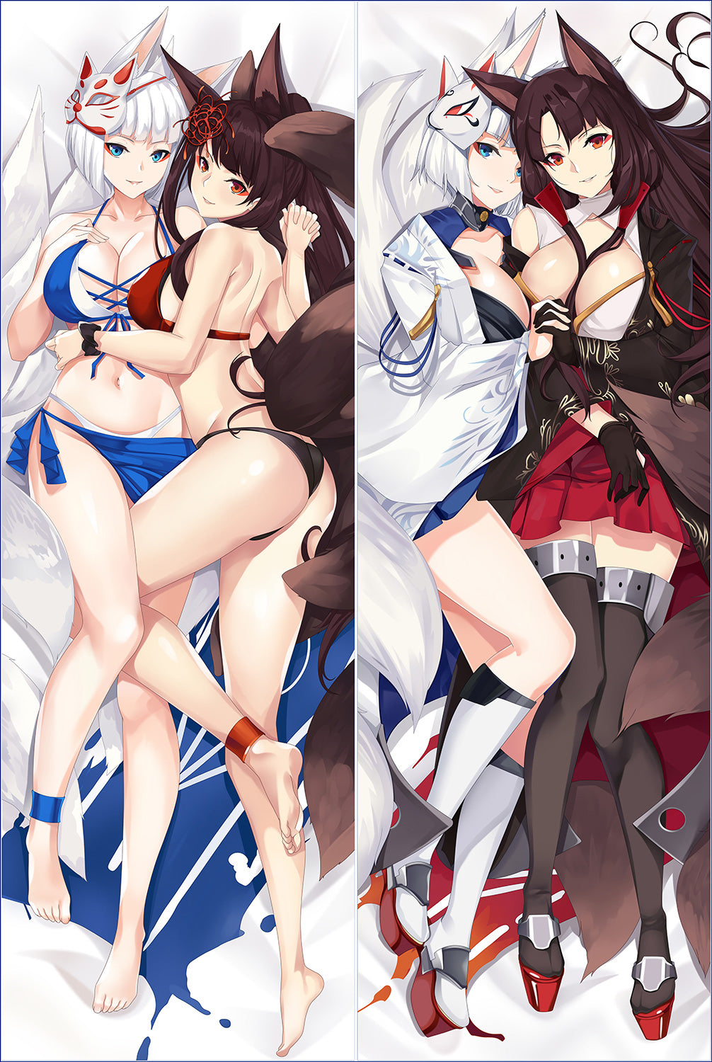 Kantai Collection Akagi&amp;Kaga Anime Dakimakura Pillow Case image 0