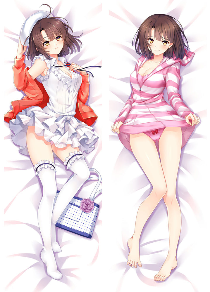 Saenai Heroine no Sodatekata Anime Megumi Kato Dakimakura Hugging Body Pillow Cover image 0