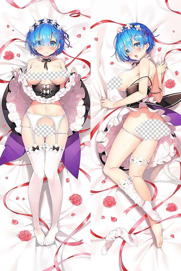 Re:Zero Rem Anime Dakimakura Sexy Body Pillow Cover image 0