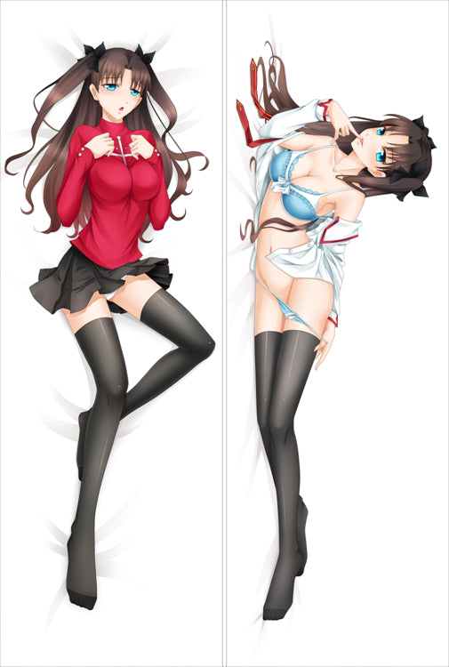 Fate Stay Night Saber Rin Tohsaka Anime Dakimakura Pillow Cover image 0