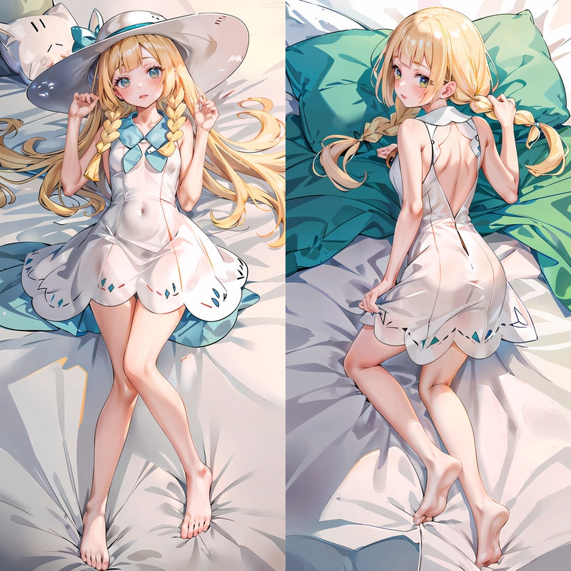 PokÃ©mon Lillie Anime Dakimakura Body Pillow Cover image 0