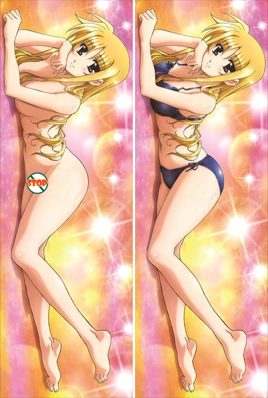 Magical Girl Lyrical Nanoha Fate Testarossa Anime Dakimakura Pillow Cover image 0