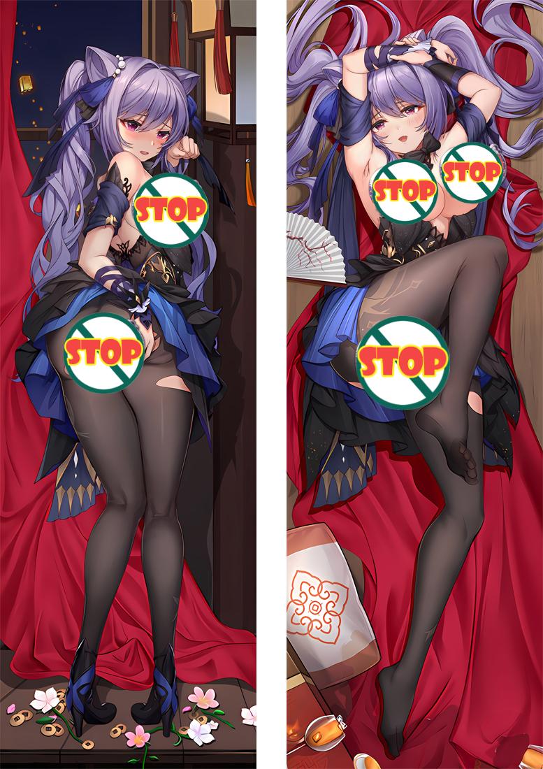 Genshin Impact Keqing Anime Hugging Dakimakura Sexy Body Pillow Cover image 0