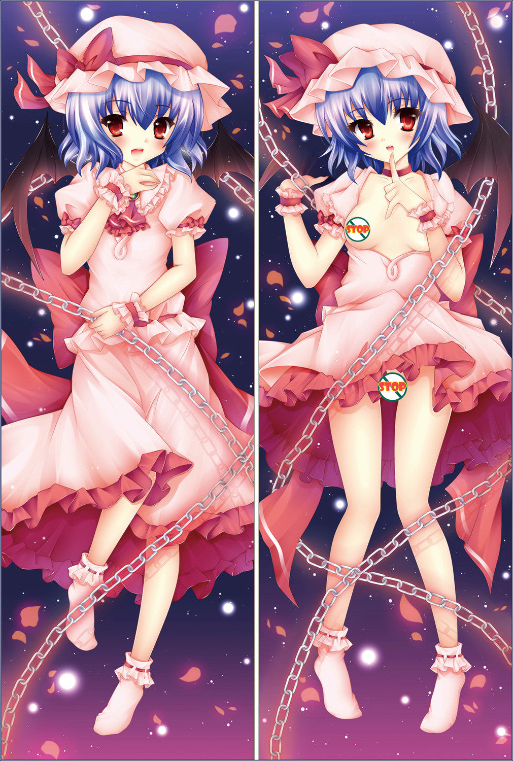 TouHou Project Remilia Scarlet Anime Dakimakura Pillow Cover WOW-YC198 image 0