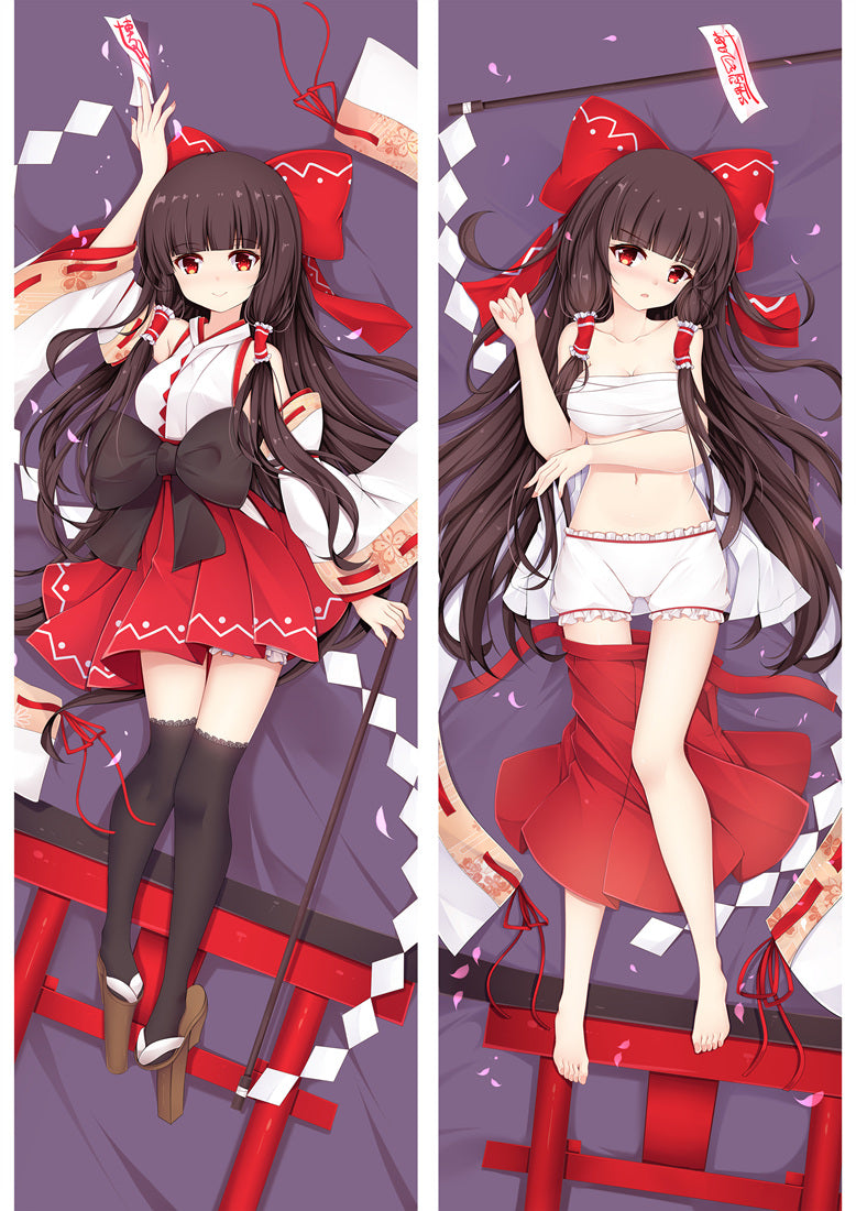 Touhou Project Reimu Hakurei Anime Dakimakura Pillow Cover image 0