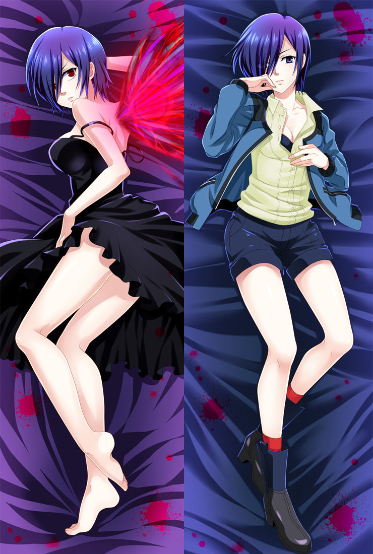 Tokyo Ghoul Kirishima Touka Anime Dakimakura Hugging Body Pillow Cover Case image 0