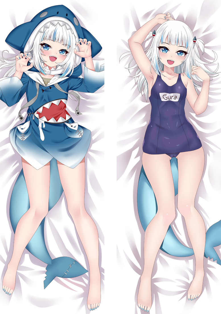 Details about   Vtbuer   Gawr Gura  Anime Body Pillow Case Cover Multi-size 